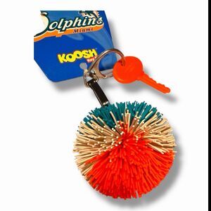 Vintage 90’s Miami Dolphins Koosh Ball Key Ring NEW Key Chain 1996